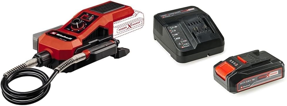 Einhell TE-MT 18/34 Li - Solo, Akülü Taşlama ve Gravür ve Einhell 18V 2,5 Ah PXC Starter Kit (Başlangıç Seti)