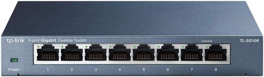 TP-Link TL-SG108 V3 8 Portlu Gigabit Ağ Anahtarı 8 Port Siyah TL-SG108
