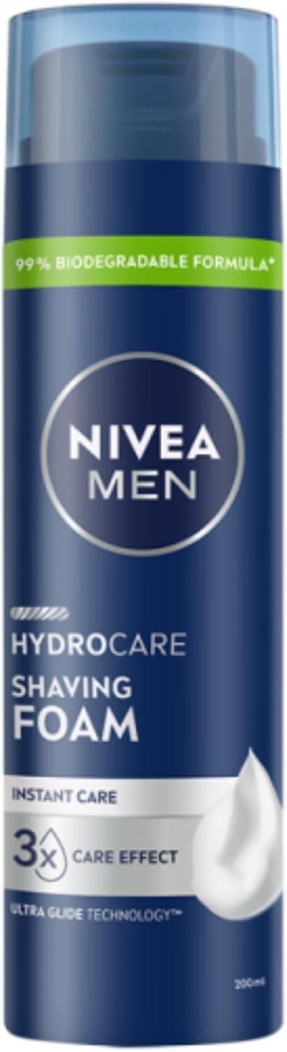 NIVEA Men Protect&Care Tıraş Köpüğü 200 ml, Kuru Ciltler İçin, Pürüzsüz Tıraş