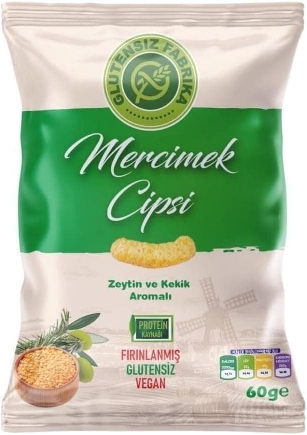 Mercimek Cipsi Zeytin Ve Kekik Aromali