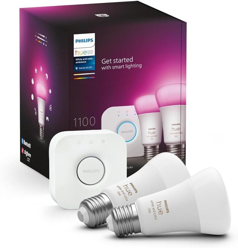 Philips HueWCA 9W E27 Renkli Akıllı Ampul 2li Başlangıç Seti