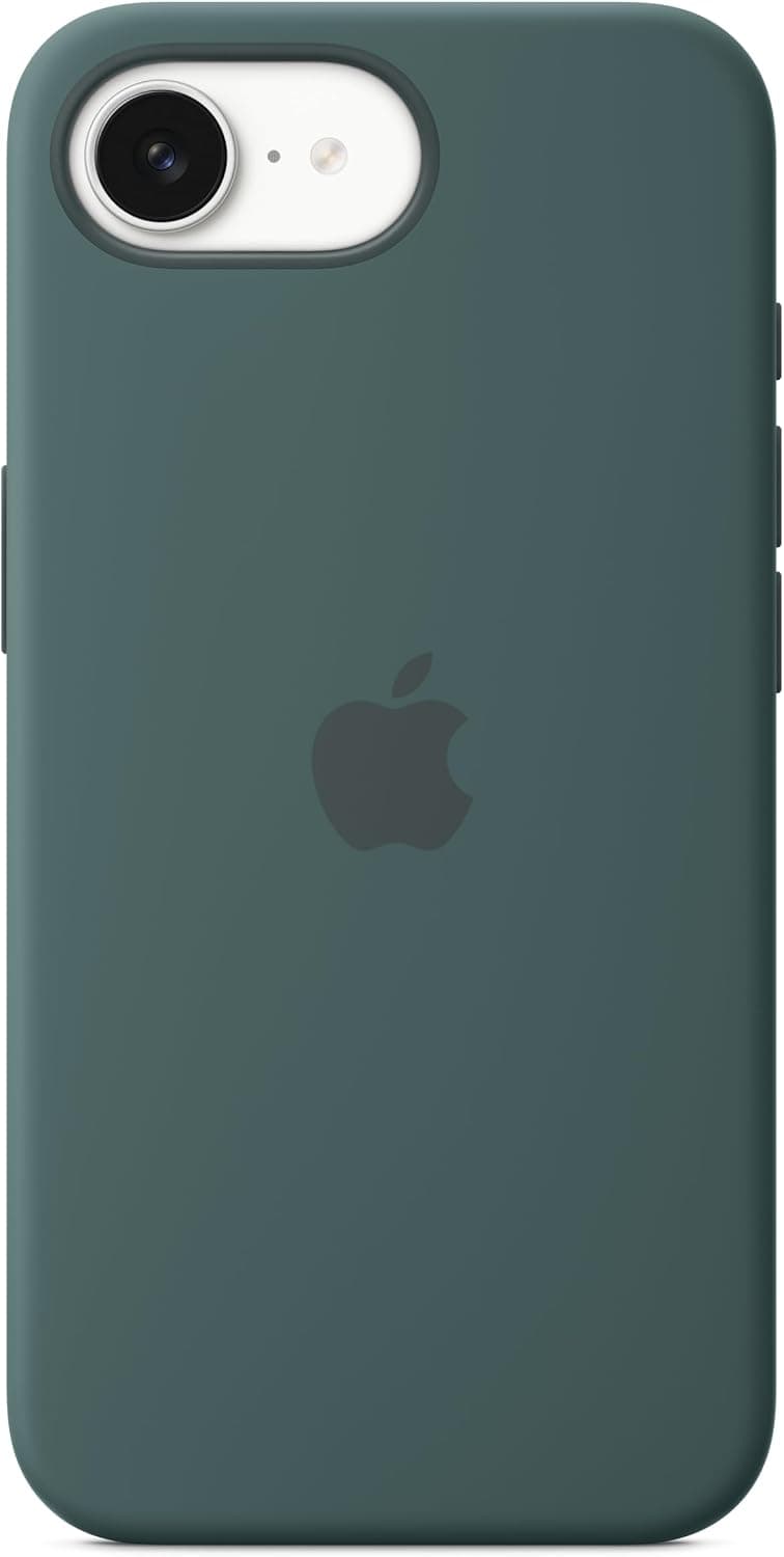 Apple iPhone 16e için Silikon Kılıf – Göl Yeşili 