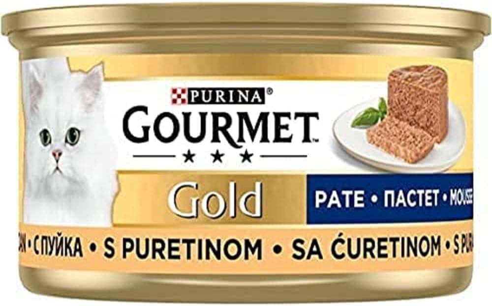Gourmet Gold Kıyılmış Hindili Yaş Kedi Maması, Yetişkin, 85 G