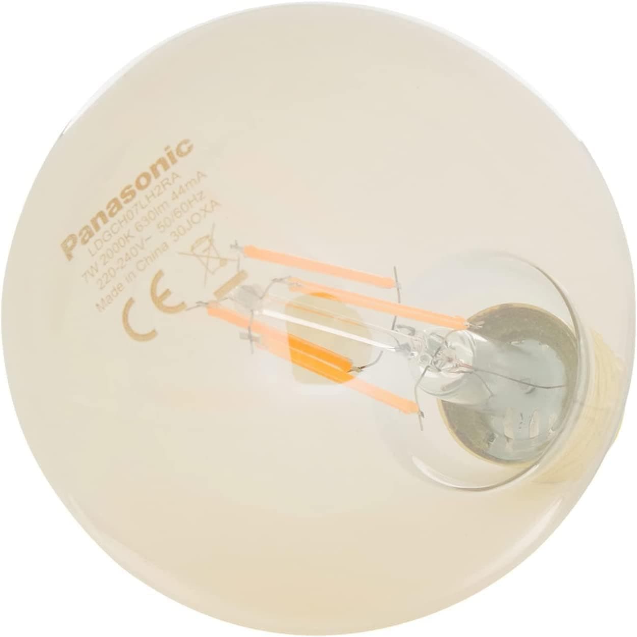 PANASONIC E27 FİL G95 LAMBA, SARI IŞIK 7W 630LM 2000K GOLD