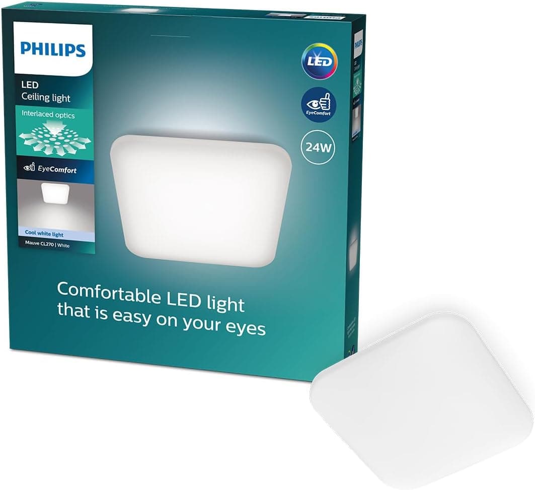 Philips Mauve Kare Tavan Lambası 24W 4000K Gün Işığı