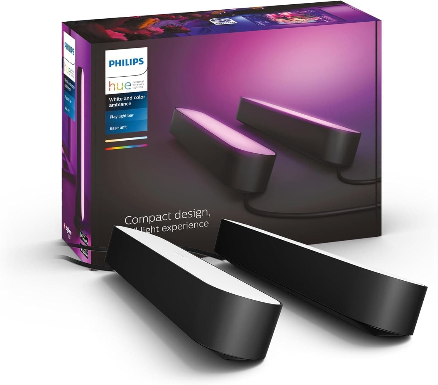 Philips Hue akıllı aydınlatma seti (Play 2li EkoPaket ve Bridge bağlantı köprüsü)