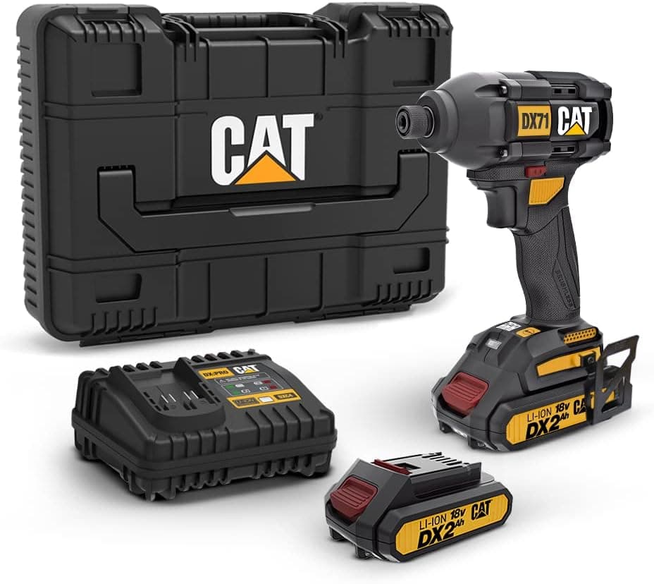 CAT DX71 18Volt 2.0Ah Li-ion Çift Akülü 215Nm Kömürsüz Profesyonel Şarjlı Darbeli Tornavida