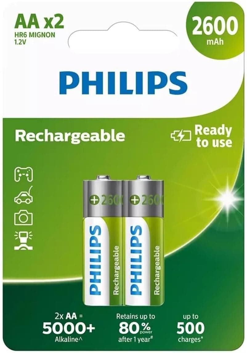 Philips çok aşamalı Life NiMH pil AA Mignon 2600 mAh 2li Paket