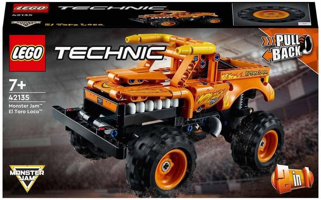 LEGO® Technic Monster Jam™ El Toro Loco™ 42135 – Araçları Seven Çocuklar İçin 2’si 1 Arada Yaratıcı Oyuncak Model Yapım Seti (247 Parça)