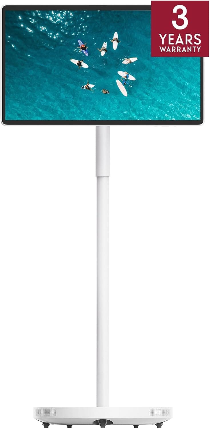 Thomson Go Plus Pro 27" Full Hd 100 Hz Dokunmatik Ekranlı Taşınabilir Akıllı Monitör, Android İşletim Sistemi, Dahili Batarya, Dahili Kamera, Subwoofer, Wi-Fi 6, Beyaz