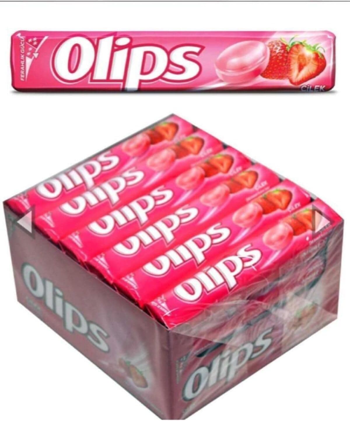 Olips Çilek Aromalı Şeker 28g