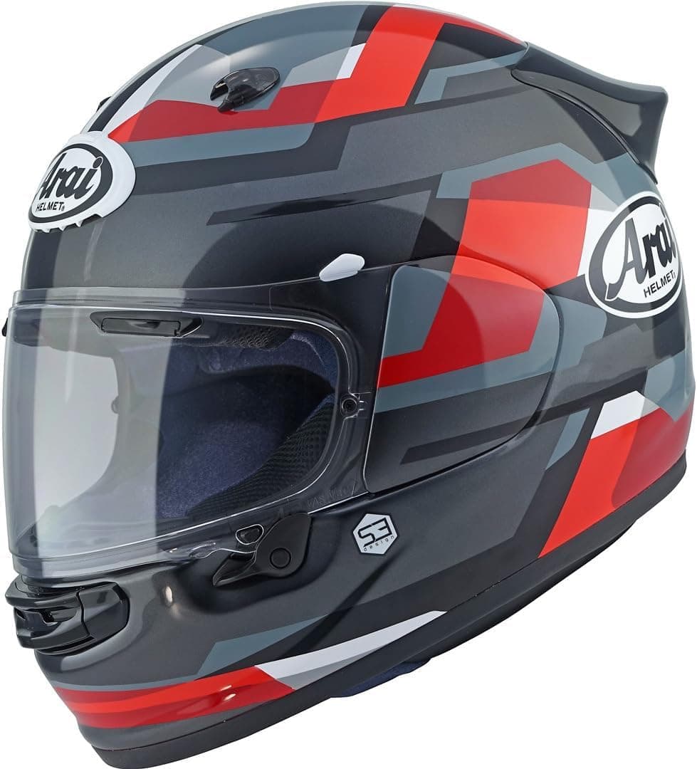 ARAI Quantic Motosiklet Kaskı Kapalı Kask Abstract Red XL