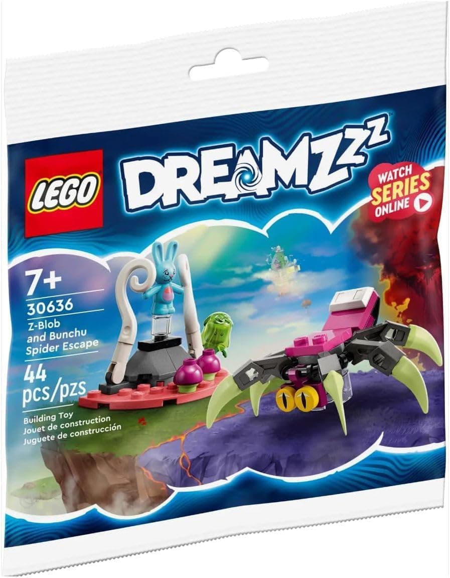 LEGO DREAMZzz Z-Blob ve Bunchu Örümcek Kaçışı 30636 – 7 Yaş ve Üzeri Macera Sever Çocuklar için Hayal Gücünü Geliştiren Kaçış Temalı Oyuncak Yapım Seti, Doğum Günü Hediye Fikri (44 Parça)