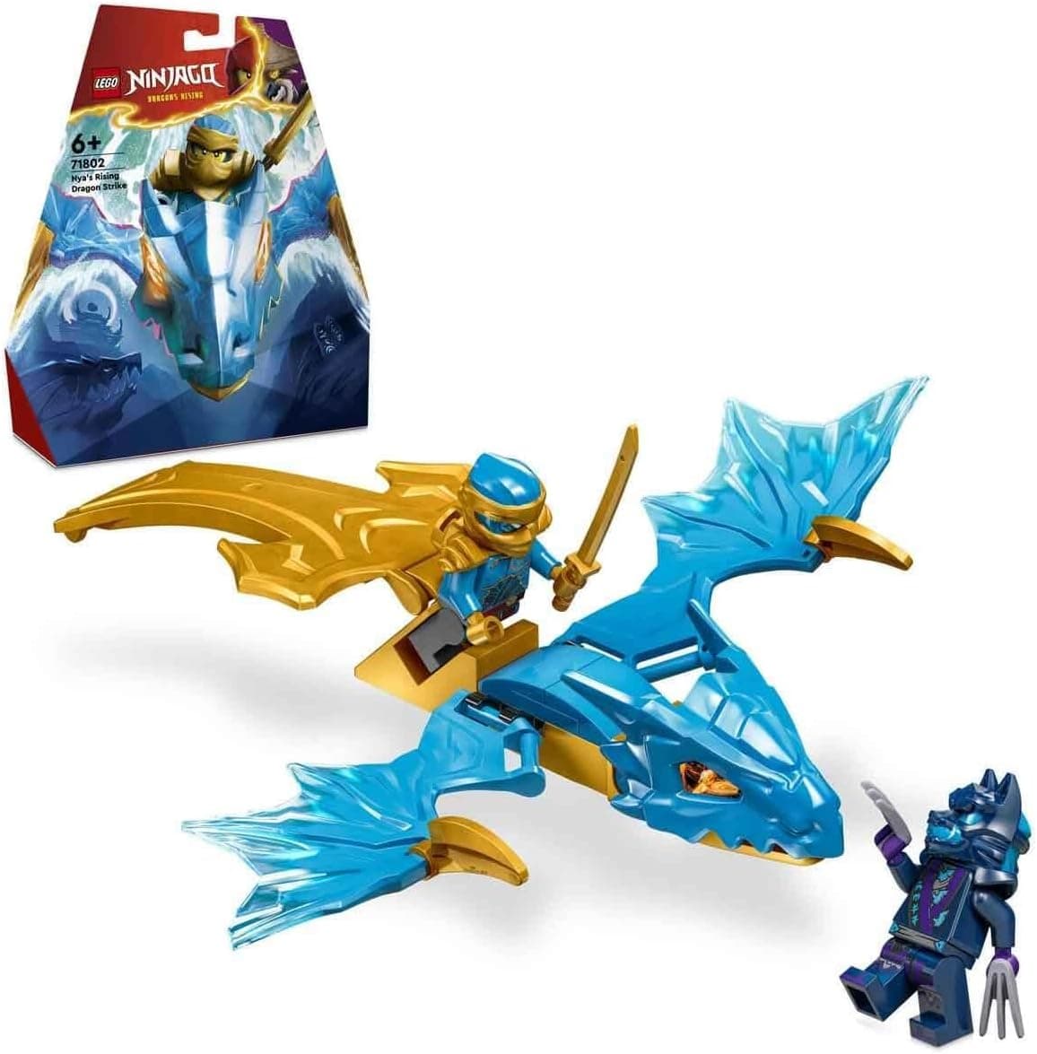 LEGO NINJAGO Nya’nın Yükselen Ejderha Vuruşu 71802-6 Yaş ve Üzeri Çocuklar için Nya Minifigürü İçeren Yaratıcı Oyuncak Yapım Seti (26 Parça)
