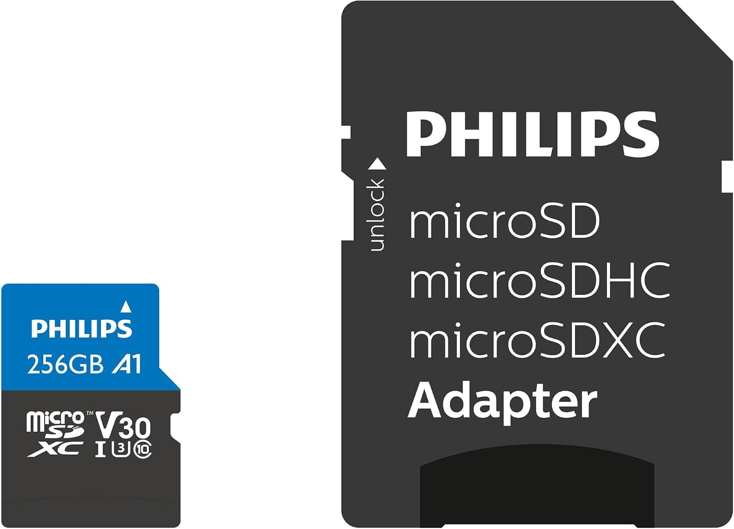 Philips Ultra Pro 256GB Micro SDXC UHS-I U3 V30 Adaptörlü Hafıza Kartı