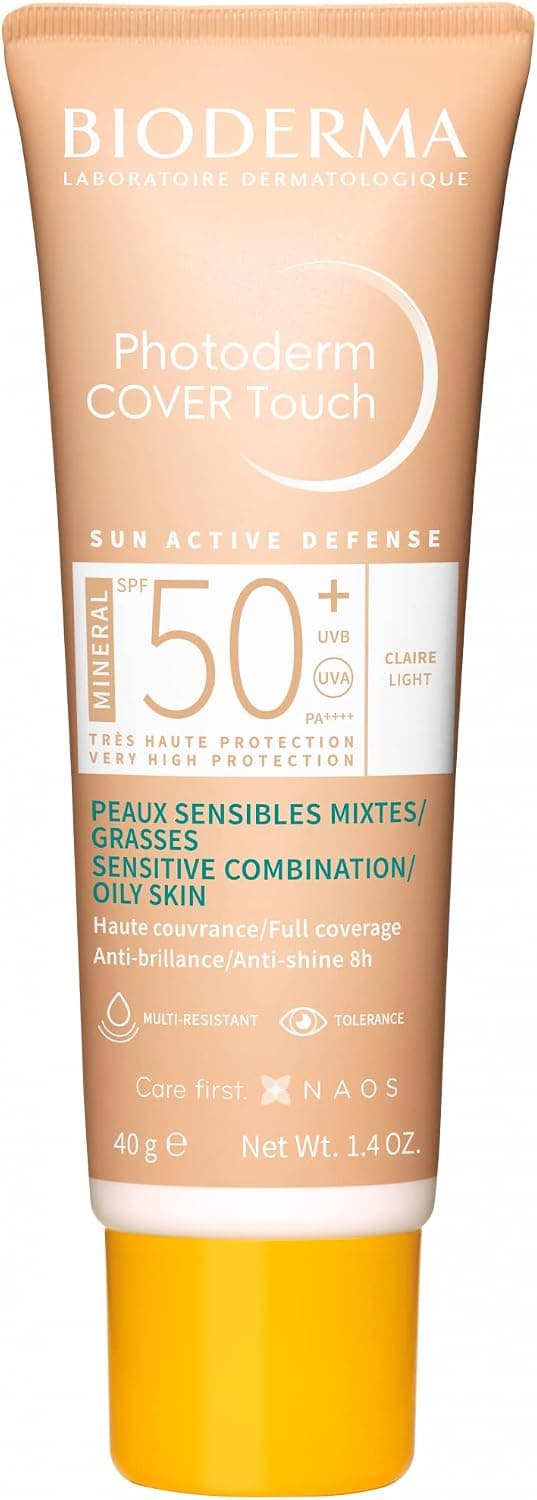 Bioderma Photoderm Cover Touch SPF50+ Light Karma Yağlı Ciltler Kapatıcı Etkili Renkli Güneş Kremi 40 ml