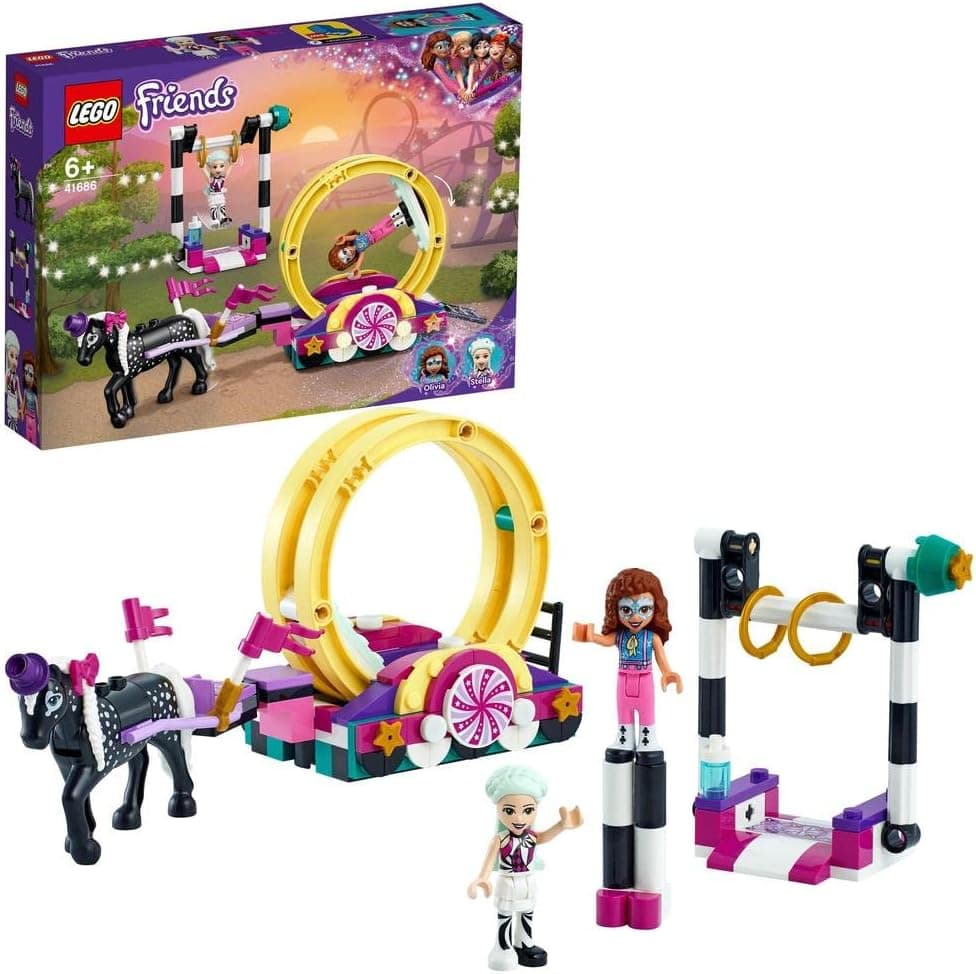 LEGO® Friends Sihirli Akrobasi 41686 - Jimnastik Hediyelerini Seven Çocuklar için Karnaval Oyuncağı Yapım Seti (223 Parça)