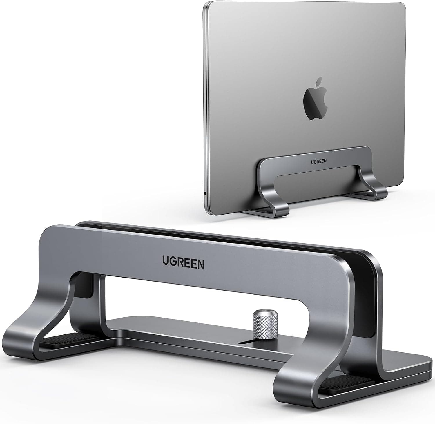 UGREEN Dikey Bilgisayar Standı, Çift Yuvalı Ayarlanabilir Alüminyum Laptop Standı, MacBook Air/Pro, Windows Dizüstü Bilgisayarlar, 13-17 İnç Laptoplar ile Uyumlu Masaüstü Tutucu – 20471
