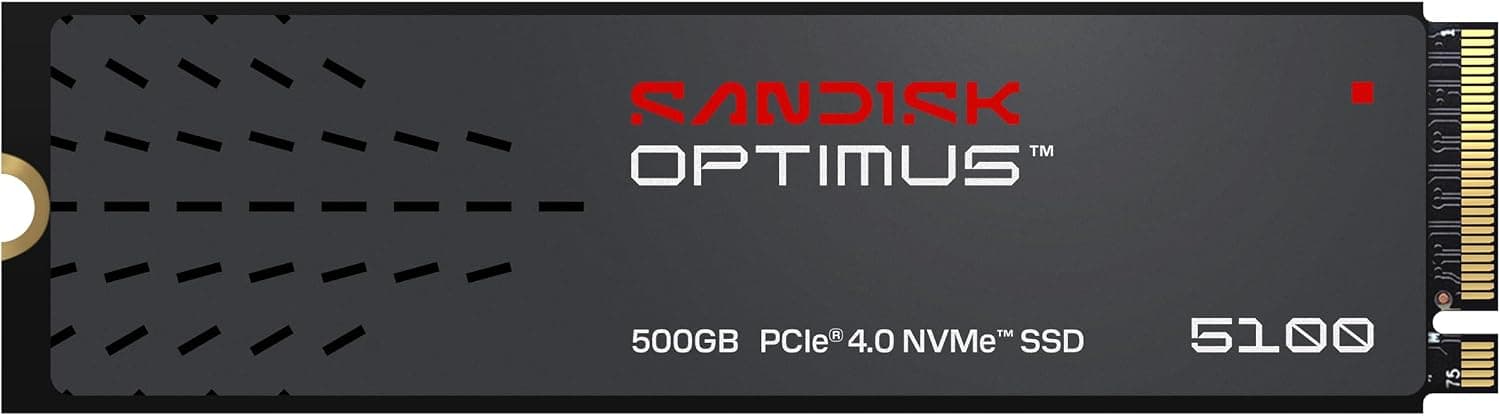 SANDISK 500GB Optimus 5100 NVMe SSD - PCIe 4.0 x4, M.2 2280, 6.600 MB/sye Kadar Okuma Hızı - SDSP51500GAN