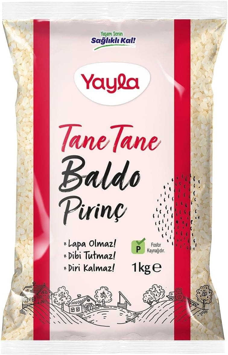 Yayla Tane Tane Baldo Pirinç 1 Kilogram
