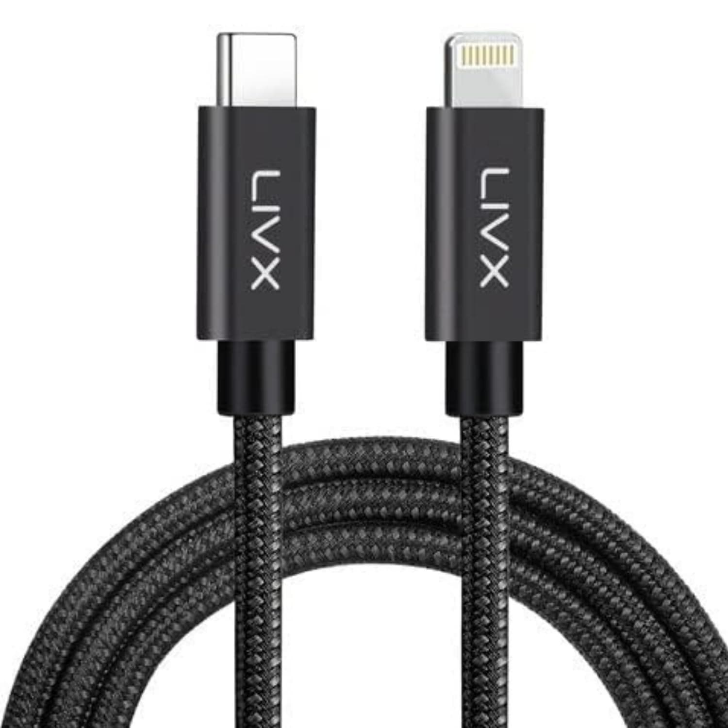 LivX Horizontal 20W Type C to Lightning iPhone iPad Hızlı Şarj ve Data Kablosu Space Gray BRT (3 Metre)