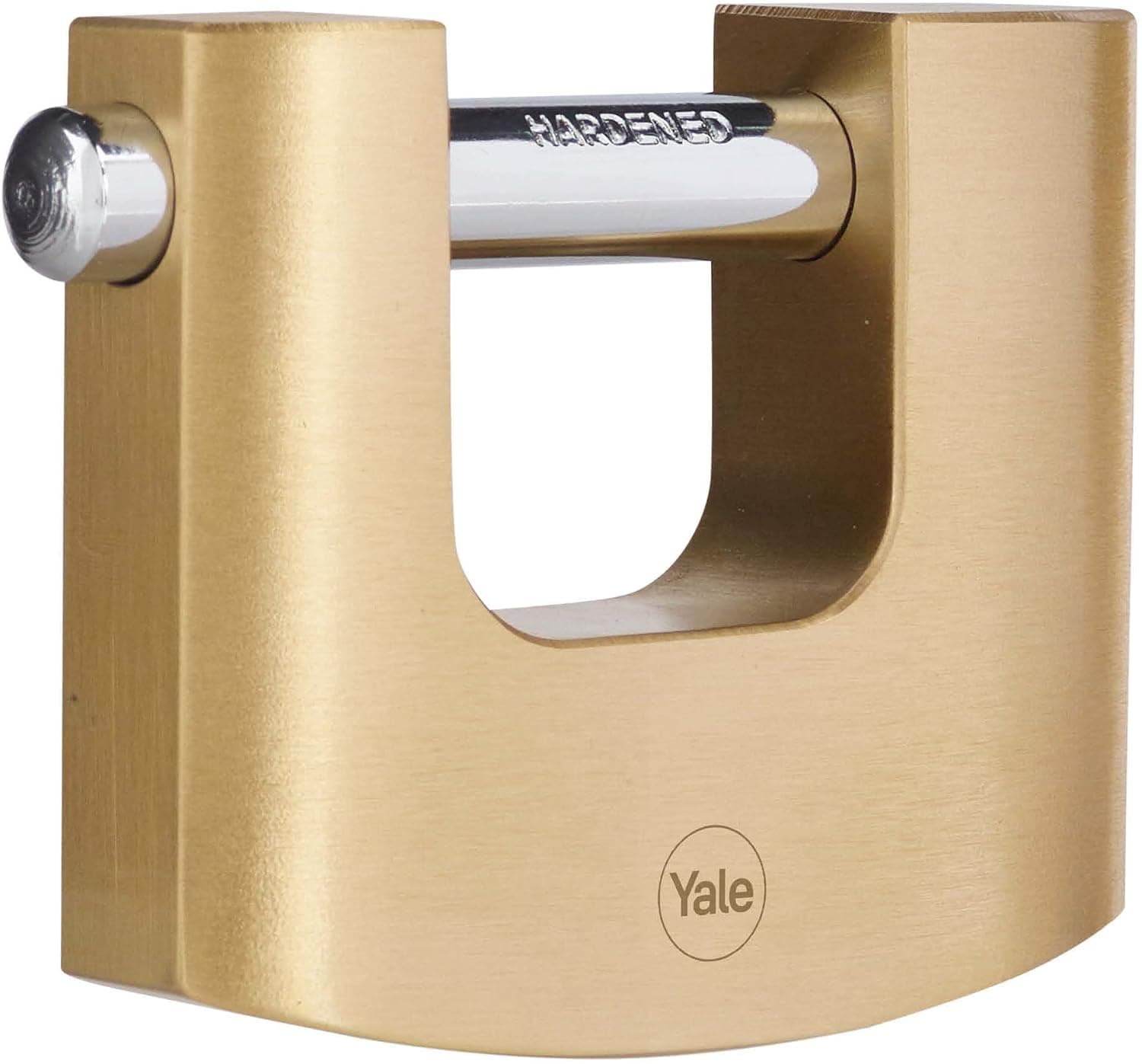 Yale Y114B/90/127/1-90mm Oval Kayar Pimli Pirinç Asma Kilit - Yüksek Koruma - Sertleştirilmiş Çelik Halka - 3 Anahtar, Sarı