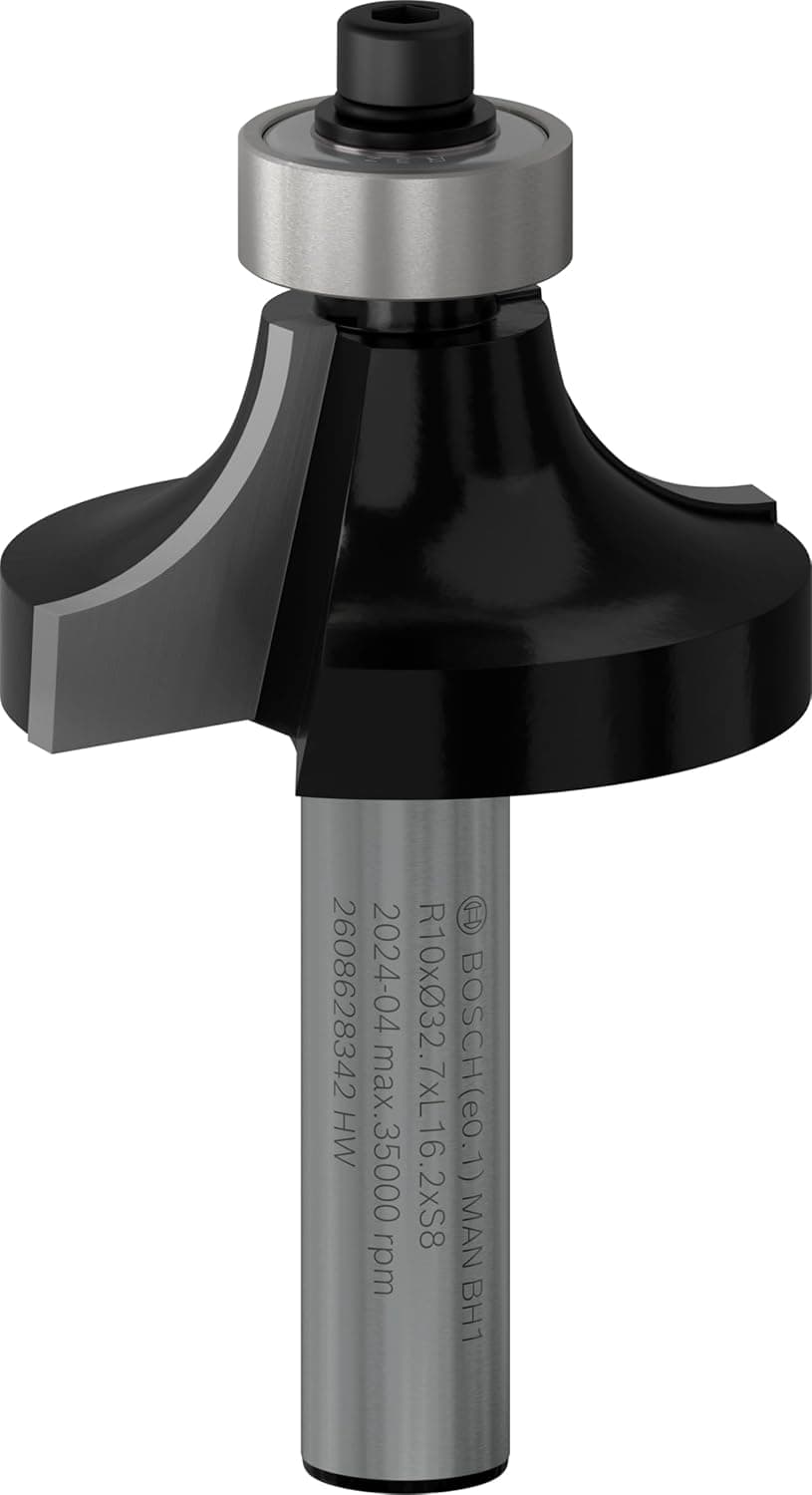 Bosch Professional Ahşap İçin Standart Yuvarlak Frezesi (Ahşap, Yarıçap 8 Mm, Çalışma Uzunluğu, El Frezesi Aksesuarı)
