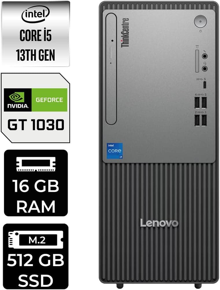 LENOVO ThinkCentre Neo 50T G5 i5 13400 16GB 512GB SSD GT1030/4GB FDOS Masaüstü Bilgisayar