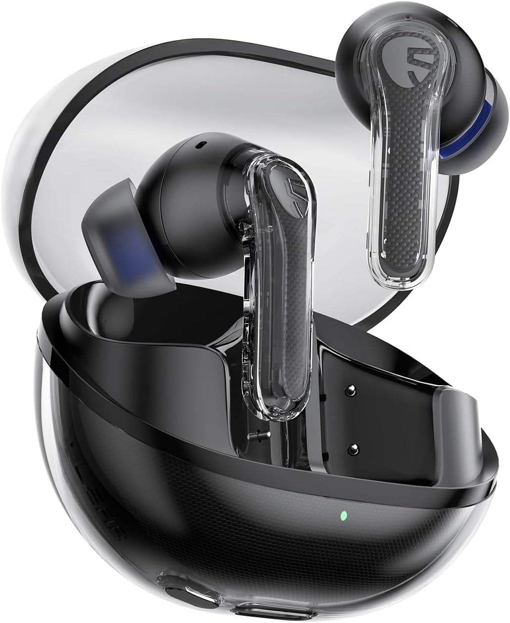 SoundPEATS Clear Siyah Bluetooth Kulaklık, Kablosuz Kulak içi Kulaklık, Bluetooth 5.3, 40 Saat Oynatma Süresi, 12 mm Sürücü ve ENCli çift Mikrofon, Net Aramalar, Oyun Modu, Uygulama Kontrolü