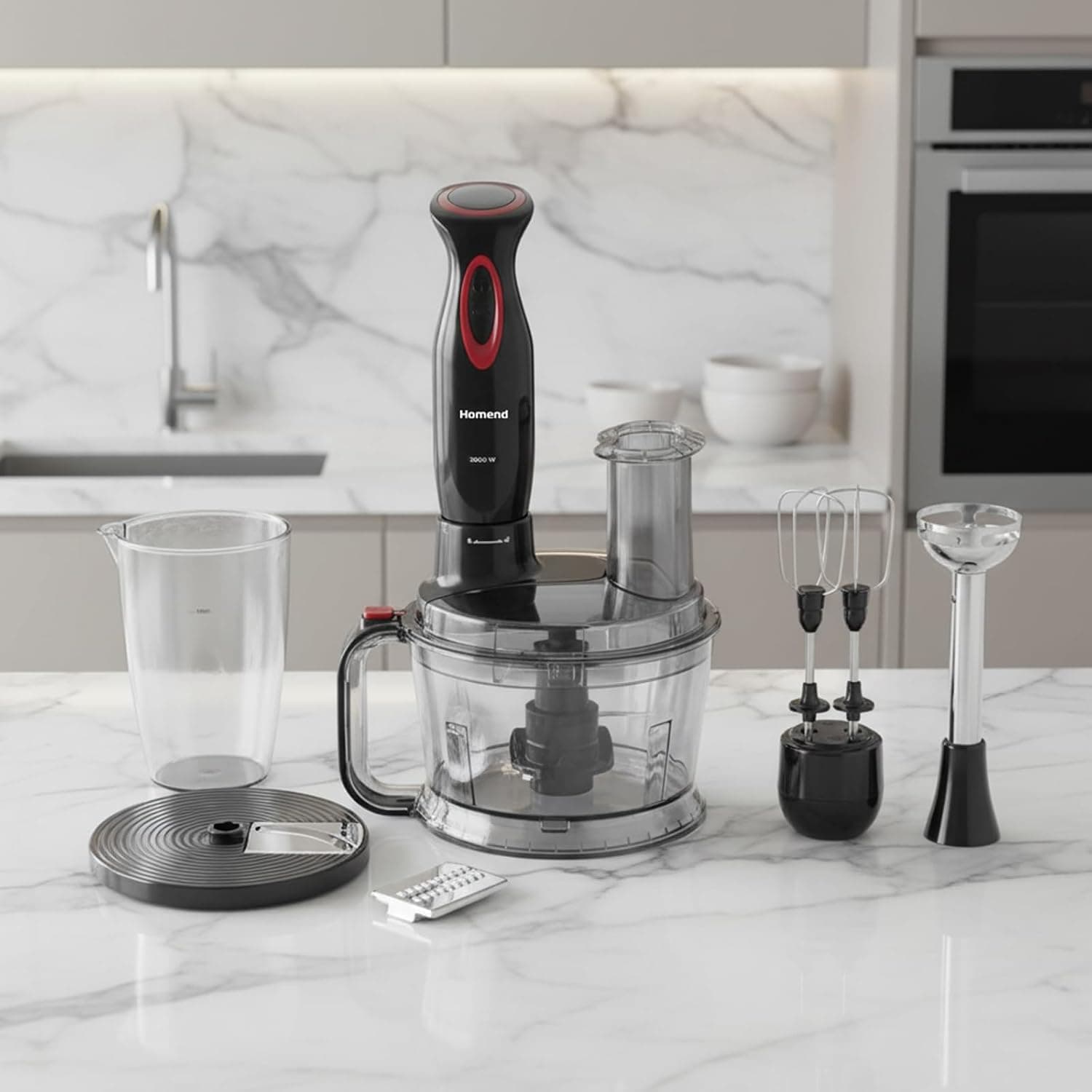 Homend Functionall 2851H Mutfak Robotu Siyah Kırmızı