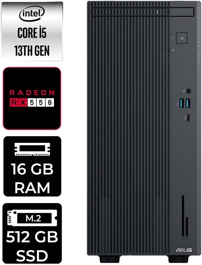 ASUS ExpertCenter P500 i5 13420H 16GB 512GB SSD RX550/4GB W11H Masaüstü Bilgisayar