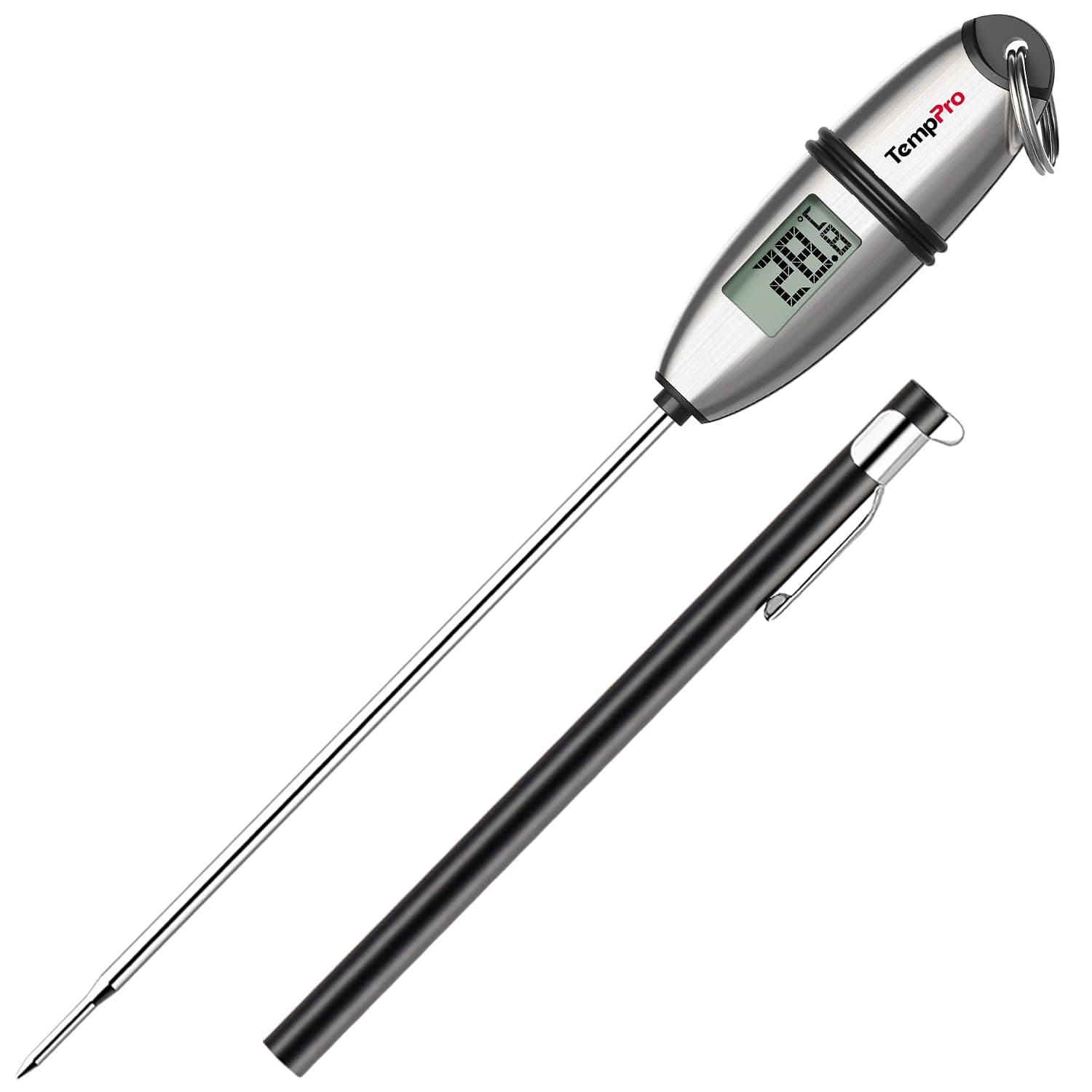 ThermoPro TP02S 5 Saniyede Anında Okuma Mutfak Termometresi Dijital Gıda Termometreleri Uzun Problu Et Barbekü Gıda Sıvıları Yağ Su