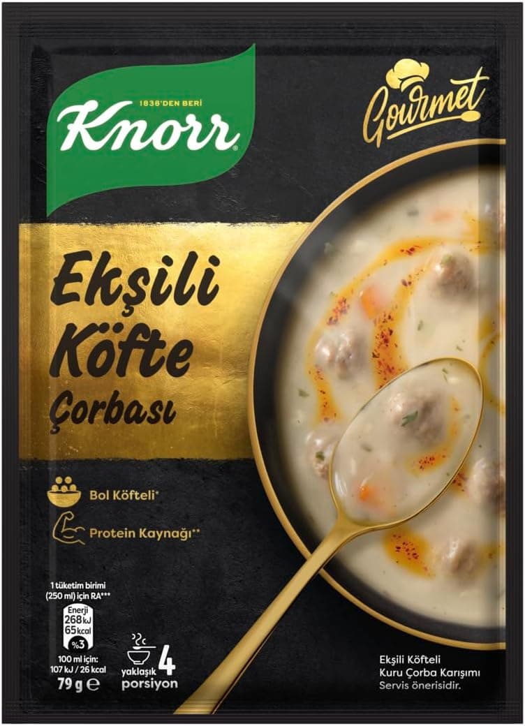Knorr Gurme Ekşili Köfte Çorbası 79 Gram Tekli Paket