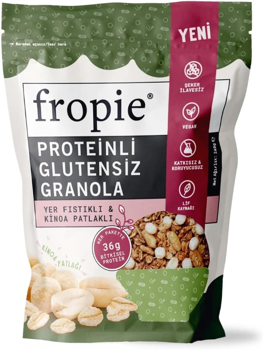Fropie Proteinli Granola - Yer Fıstıklı & Kinoa Patlaklı 240Gr