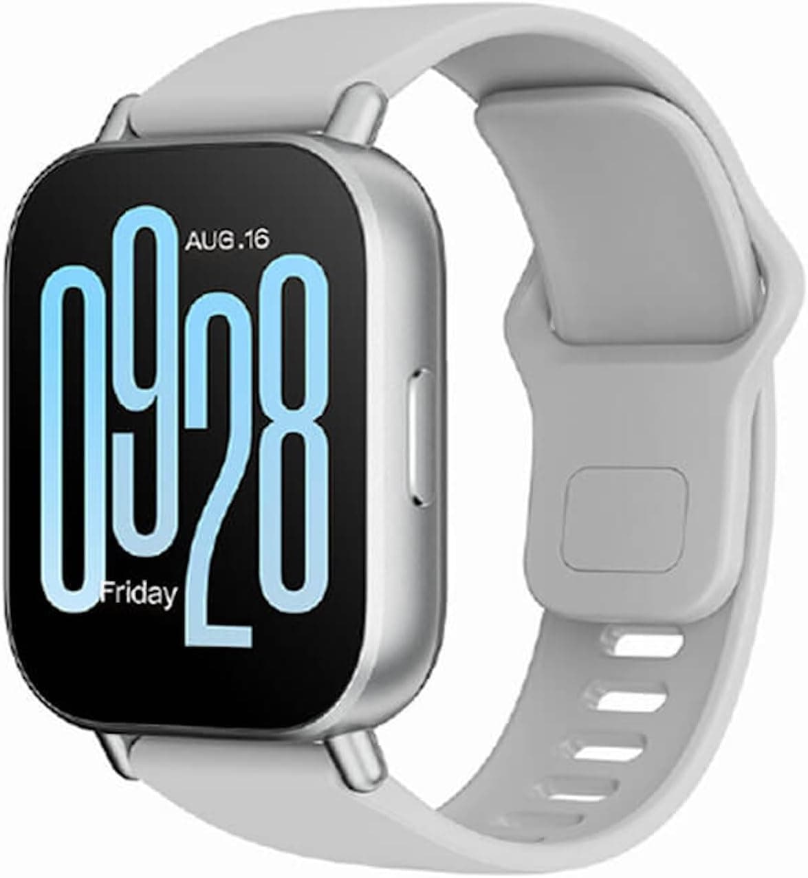 Xiaomi Redmi Watch 5 Active akıllı saat, 2,0 inç LCD ekran, 18 gün pil, 140+ spor modu, kalp atış hızı ve SPO₂ izleme, 5 ATM su geçirmez, Bluetooth çağrı, fitness izleyici, uyku izleme, Gümüş.