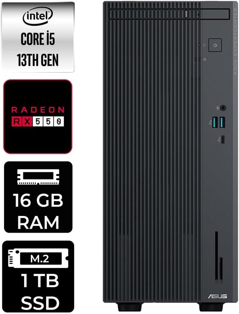 ASUS ExpertCenter P500 i5 13420H 16GB 1TB SSD RX550/4GB FDOS Masaüstü Bilgisayar