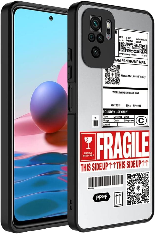 Spia Xiaomi Redmi Note 10S ile uyumlu Kılıf Fragile Echo Kapak Dayanıklı Darbe Karşıtı Koruyucu Tasarım (Xiaomi Redmi Note 10S, Fragile)