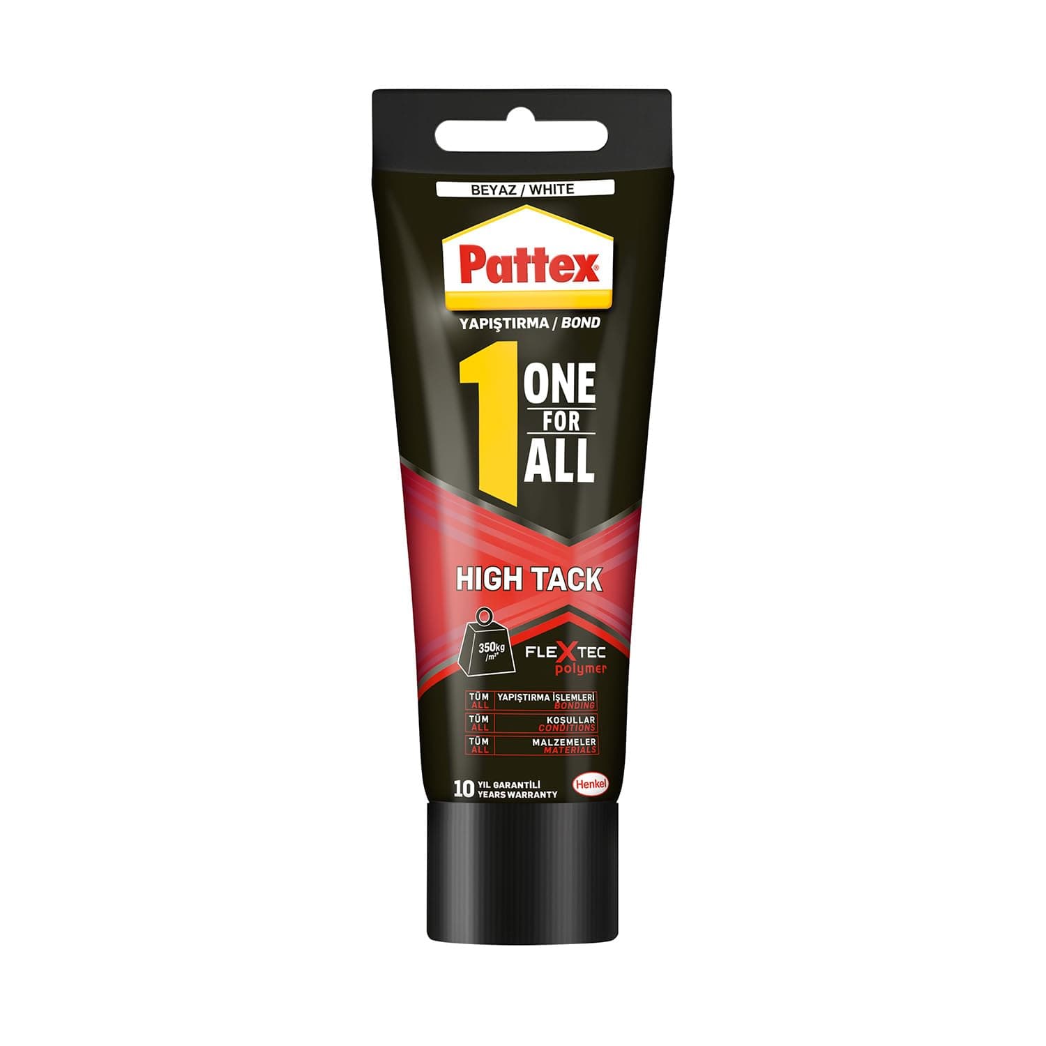 Pattex One for All High Tack, Yüksek Kaliteli Montaj Yapıştırıcısı, Tüm Yüzeyler için Güçlü Yapıştırıcı, Profesyonel Çok Amaçlı Yapıştırıcı, 1x142g Tüp