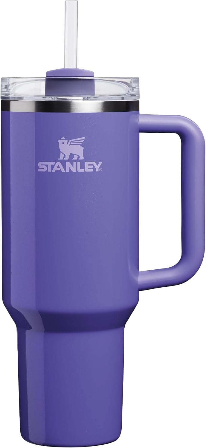 STANLEY Quencher H2.0 FlowState Pipetli Termos Bardak 1.18 Litre - Parlak Mor (Dahlia Shimmer) | Paslanmaz Çelik