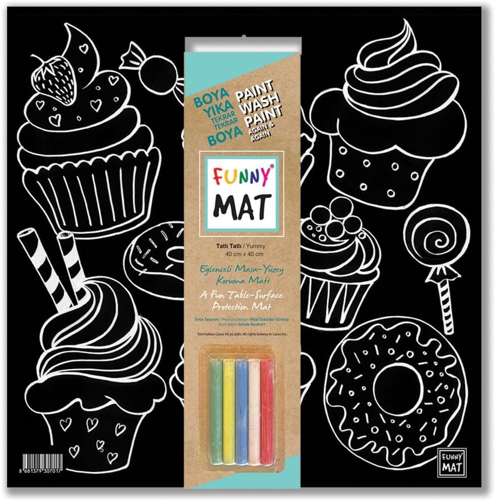 Akademi Çocuk Funny Mat Black (Tebeşirli) Tatlı Tatlı