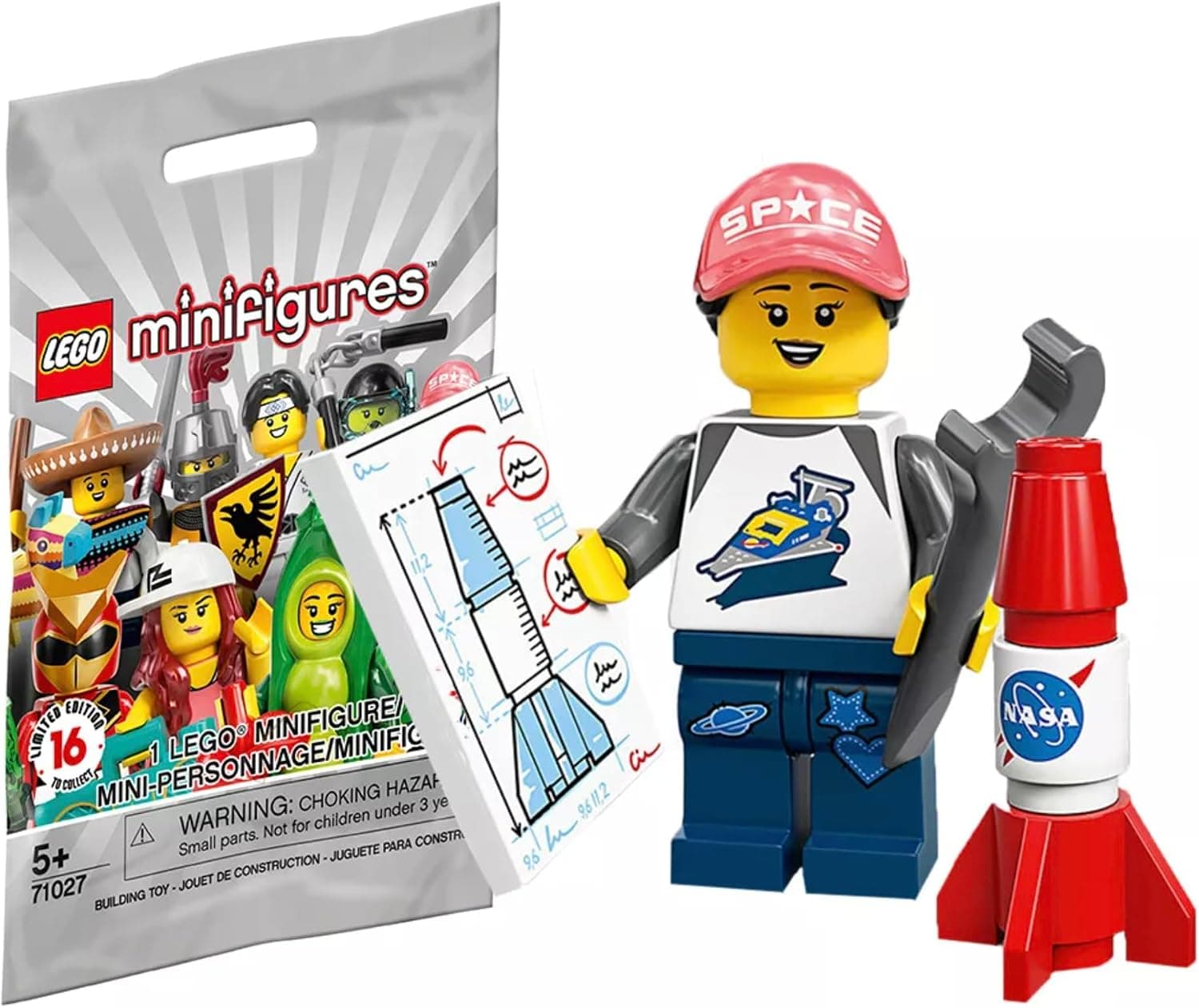 LEGO 71027 Minifigür Seri 20 6 - Space Fan Minifigür