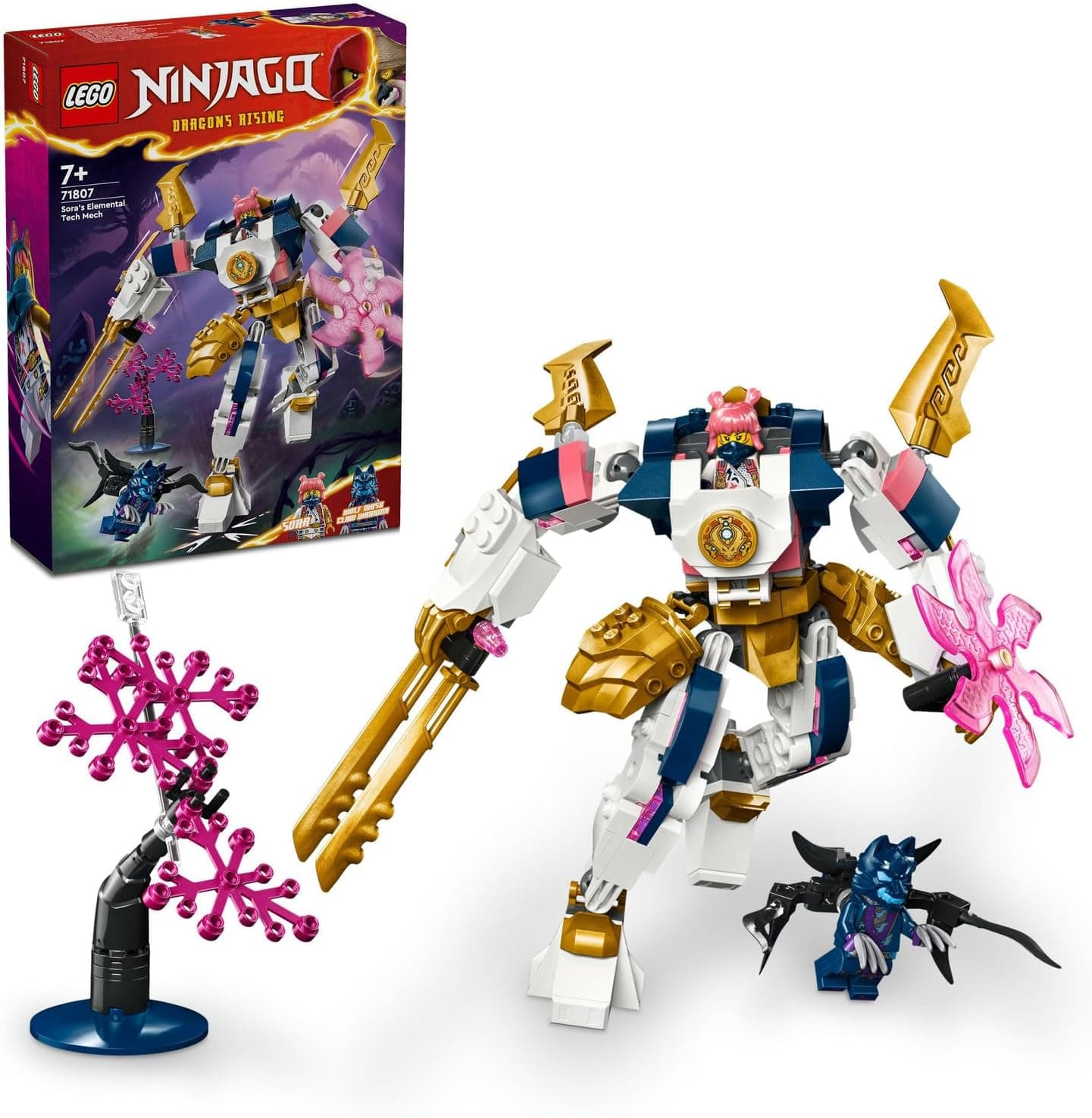 LEGO NINJAGO Sora’nın Teknoloji Elementi Robotu 71807-7 Yaş ve Üzeri Çocuklar için Aksiyon Figürü İçeren Yaratıcı Oyuncak Yapım Seti (209 Parça)