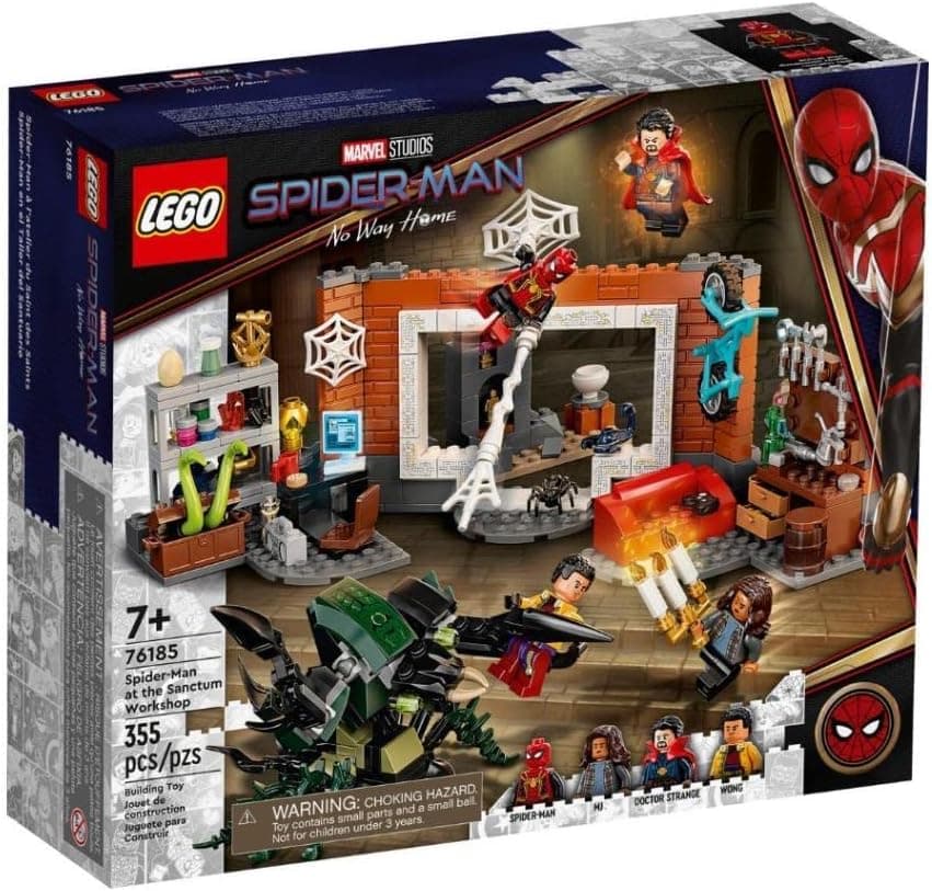 LEGO Marvel Örümcek Adam Sanctum Atölyesinde 76185 Çocuklar için 4 Minifigür İçeren Oyuncak Yapım Seti (355 Parça)