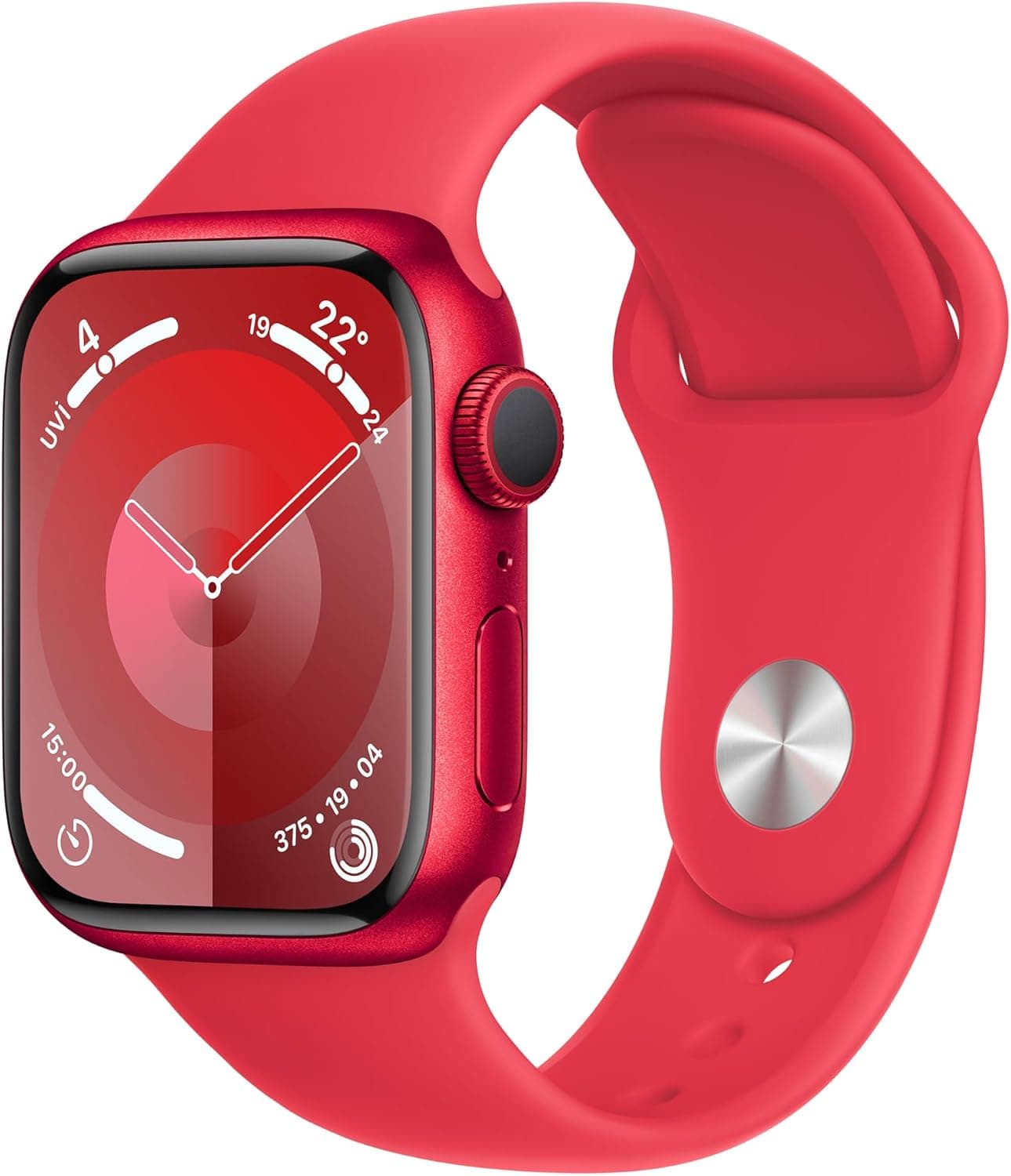 Apple Watch Series 9 GPS 41 mm (PRODUCT) RED Alüminyum Kasa Akıllı Saat ve (PRODUCT) RED Spor Kordon - M/L. Fitness Takibi, Kanda Oksijen ve EKG Uygulamaları, Hep Açık Retina Ekran