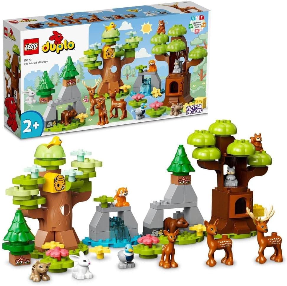 LEGO® DUPLO® Vahşi Avrupa Hayvanları 10979-2 Yaş ve Üzeri Çocuklar için Orman Hayvanları Oyuncak Yapım Seti (85 Parça)