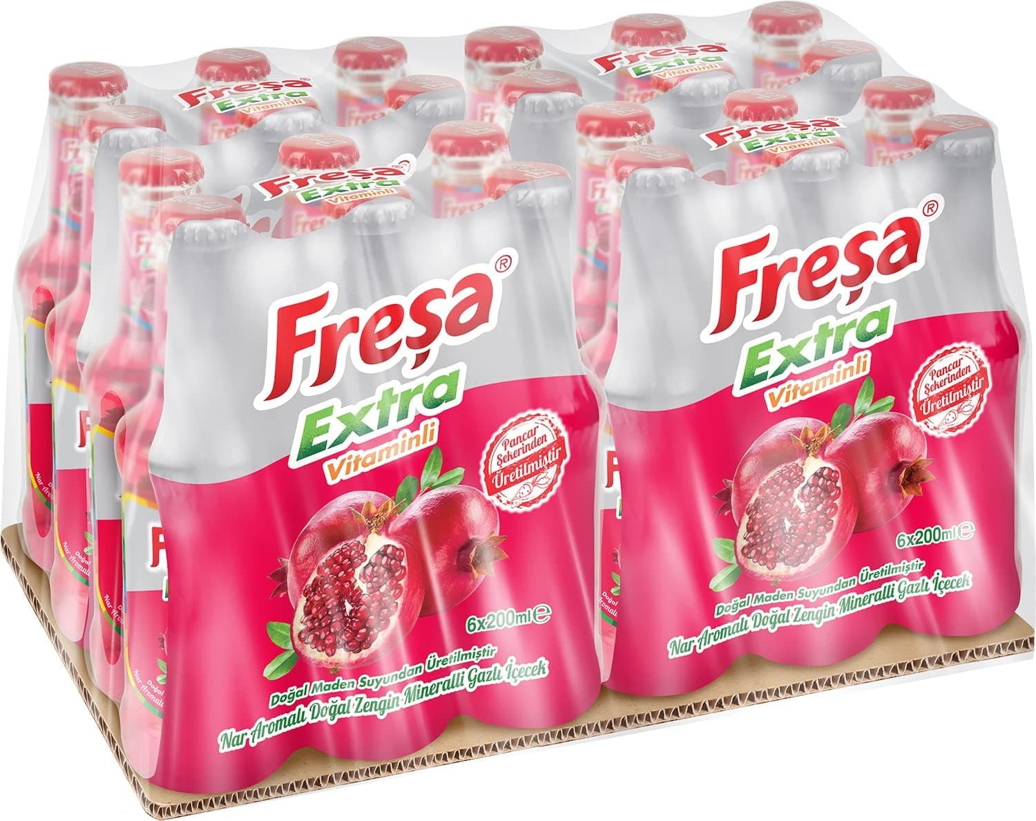 Freşa Extra Multivitaminli Narlı Madensuyu 24lü (200 ml x 24 Adet)