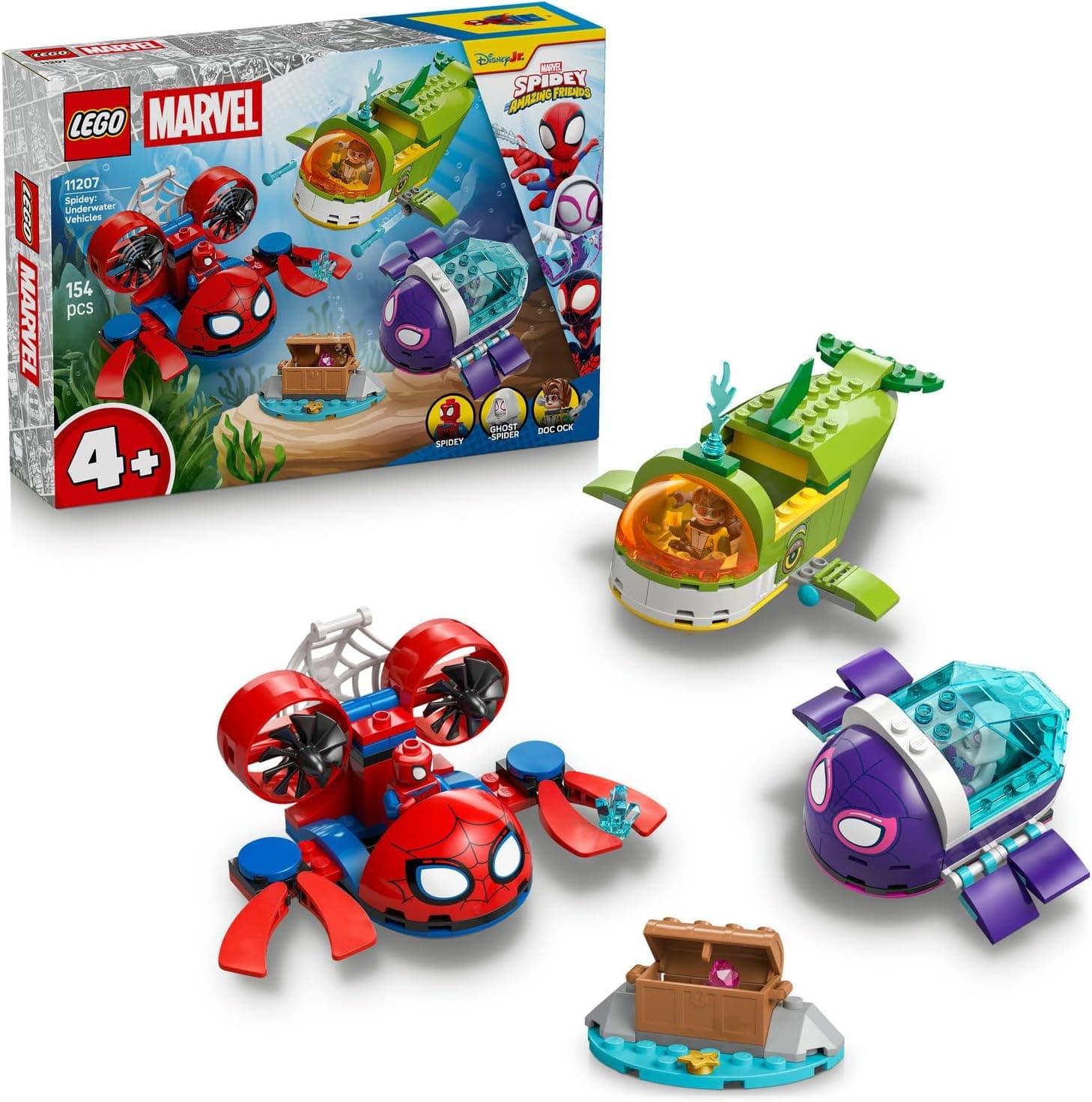 LEGO Marvel Spidey ve İnanılmaz Arkadaşları Spidey: Su Altı Araçları 11207