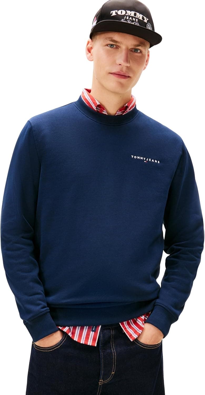 Tommy Jeans TJM REG LINEAR CREW EXT Sweatshirt Erkek