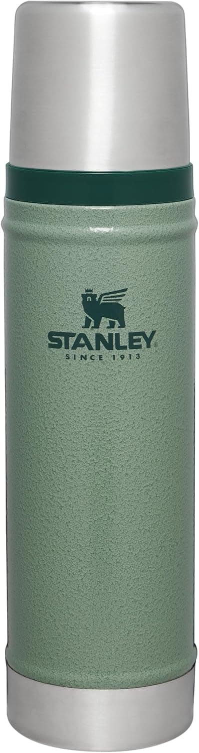 Stanley Classic Legendary Vakumlu Çelik Termos, Yeşil (Hammertone Green), 0.6 Litre