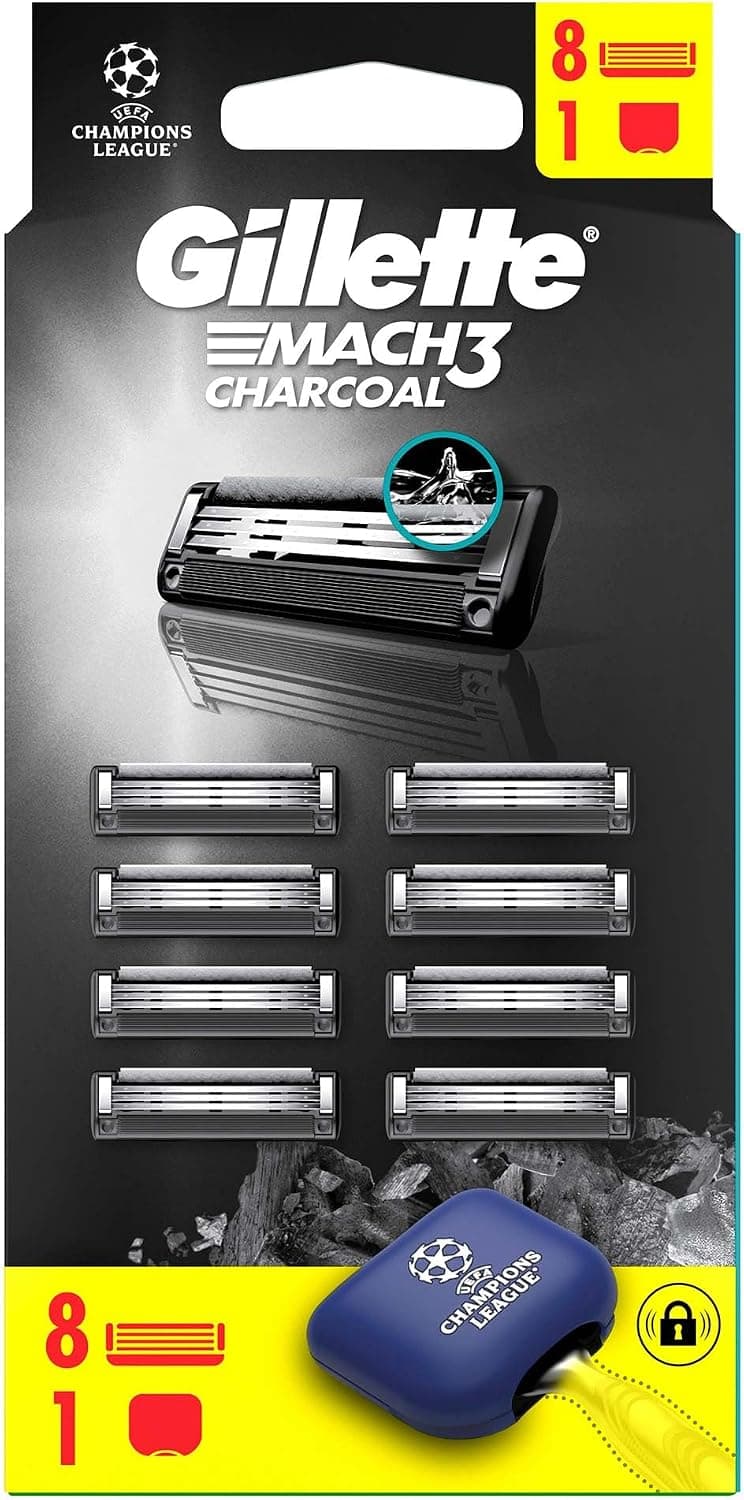 Gillette Mach3 Charcoal Avantajlı Yedek Tıraş Bıçağı 8li